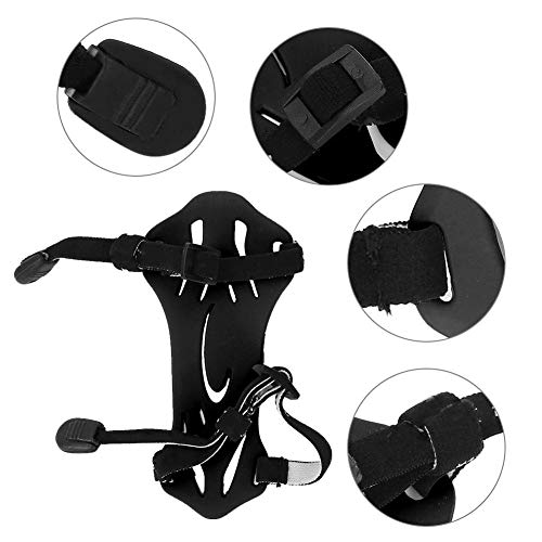 Demeras Archery Arm Guard Soft Rubber Archery Protective Gear With Adjustable Strap For Protecting Arms 5.3 X 2.6In (Black) #TOP5