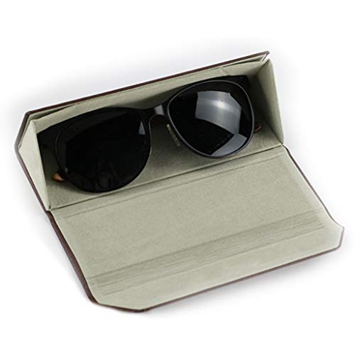 kowaku Estojo de óculos de sol, recipiente de armazenamento protetor feito de couro sintético, Preto