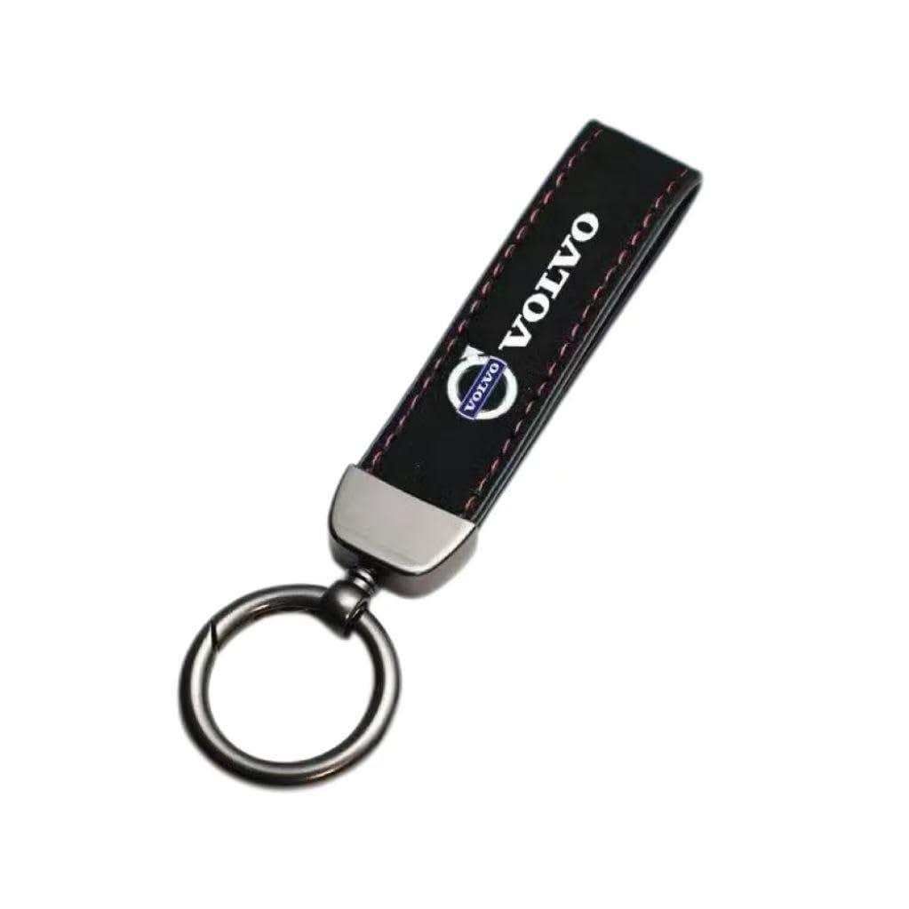 ONEMAJI Key Rings for Vo-lvo S60 XC90 V40 V60 S90 V90 XC60 XC40 AWD, Anti-Lost Key Rings with Logo Emblems Personalised Licence Plate Keychain Car Decoration Accessories Men Women,Black