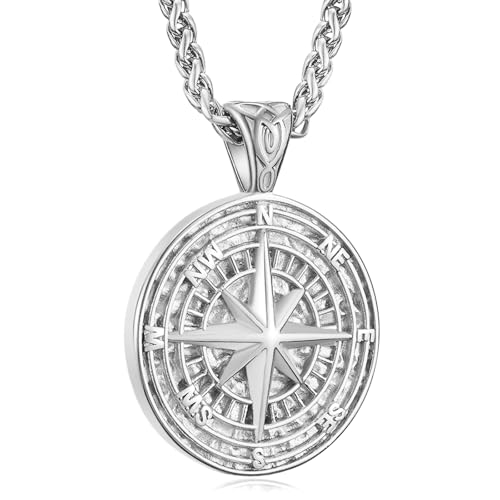 AZFVBQL Compass Pendant Navigator