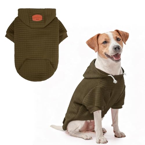 Image of BEAUTYZOO Dog Hoodies Sweater for Small Dogs,Waffle‑Like Laminated Pet Coat