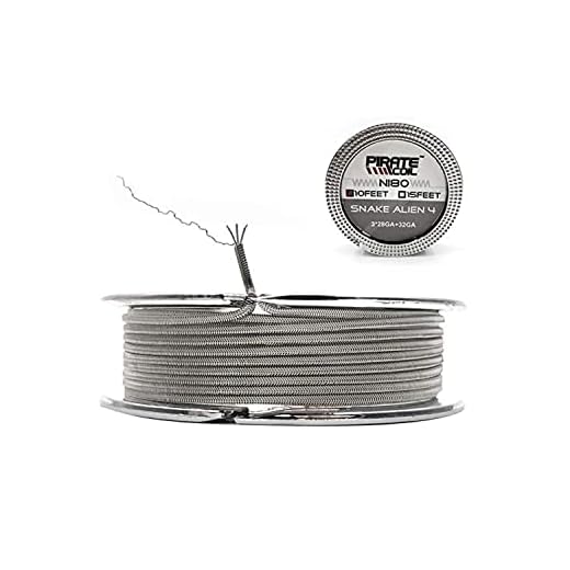 PIRATE COIL AWG 28GAx3+32GA ni80 Alien Nichrom 80 hitzebeständiger Draht, 3 m, Silber, Draht, Heizdraht, Elektronikdraht