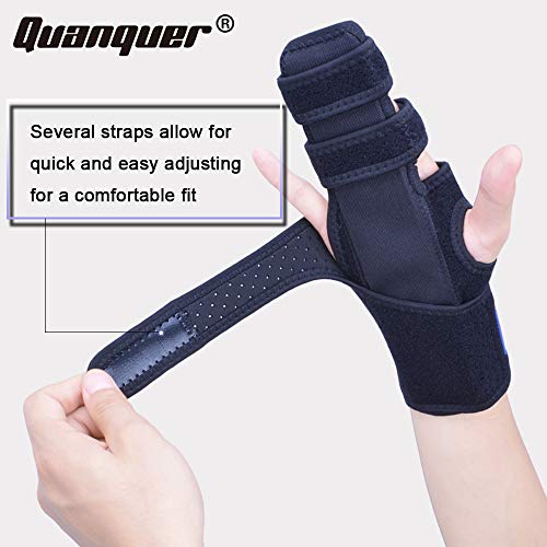 Trigger Finger Splint for Two or Three Finger Immobilizer - Post Operative Care Support for Broken Joints, Sprains, Contractures, Arthritis, Tendonitis and Pain Relief (LEFT, S/M), - Thumbnail 7