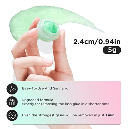 Lashview Eyelash Extension Remover Cream, Light Aloe Flavor Cream,Eyelash Adhesive Remover, Low Irritation Cream For Sensitive Skin Professional Eyelash Extensions Dissolves For Salon,5G #TOP2
