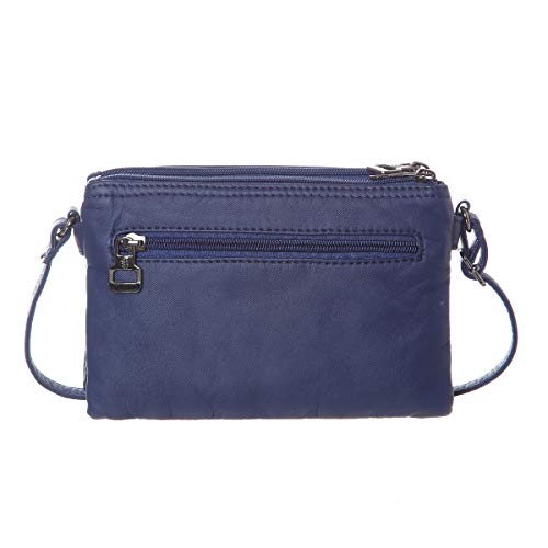 Minicat Treble Pockets Small Crossbody Purse Soft Synthetic Leather Cell Phone Purse Wallet For Women(Blue) #TOP6
