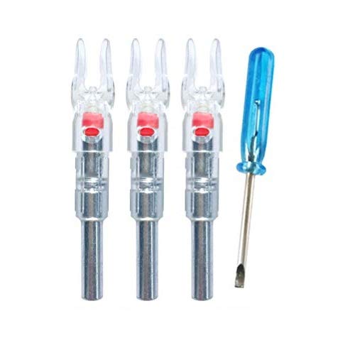 Encoches de Flèche Lumineuses 3 Pièces Chasse Tir Ajustement Arbre de Flèche de 6 2 Mm Arc Éclairé LED Queue de Lencoche de Flèche Rougeoyante Rouge