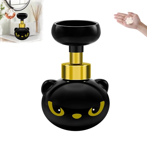 Cute Cat Paw Foam Soap Dispenser Black Cats Pawprint Foaming Pump Bottle