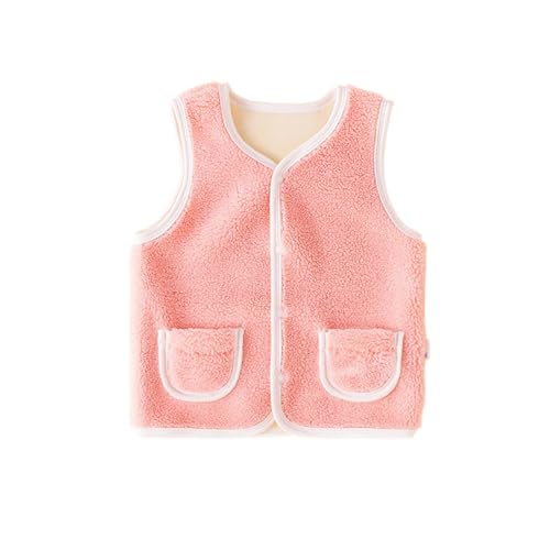 Image of NSQFKALL Baby Toddler Little Boys Girls Fleece Vest Sleeveless V Neck Buttons Winter Warm Jackets with Pockets