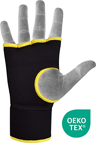 Rdx Gel Boxing Hand Wraps Inner Gloves For Men Women, Quick 75Cm Long Wrist Straps, Elasticated Padded Fist Hand Protection, Muay Thai Mma Martial Arts Punching Speed Bag Training Under Mitts Bandages #TOP1