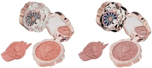Flower Knows Little Angel Cream Blush Set,Muted Red Hydrating Blush for Cheeks,Buildable & Blendable Dewy Face Makeup,Soft Long-Lasting Cute Make Up(03 Paradise Poet+04 Rose Ashes)