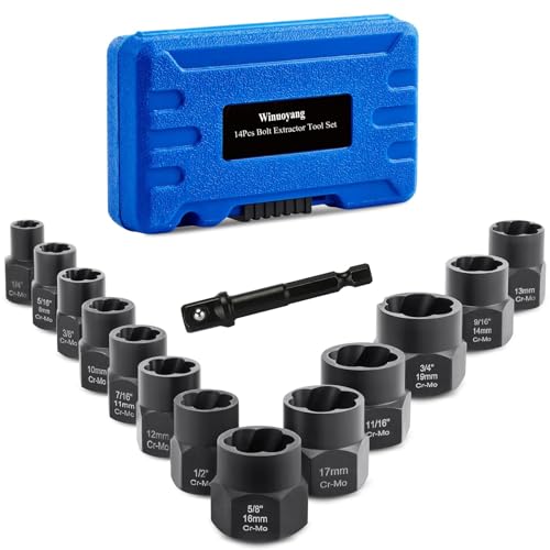 LLNDEI Upgrade Lug Nut Remover Bolt Extractor Set ½ In. And ? In. Drive, Impact Bolt Nut Remover - Foto 9