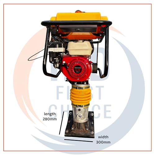 Image of IND Tamping Rammer - 4.8HP Petrol Engine, 300x280mm Plate, Heavy-Duty Soil Compactor for Construction & Road Work
