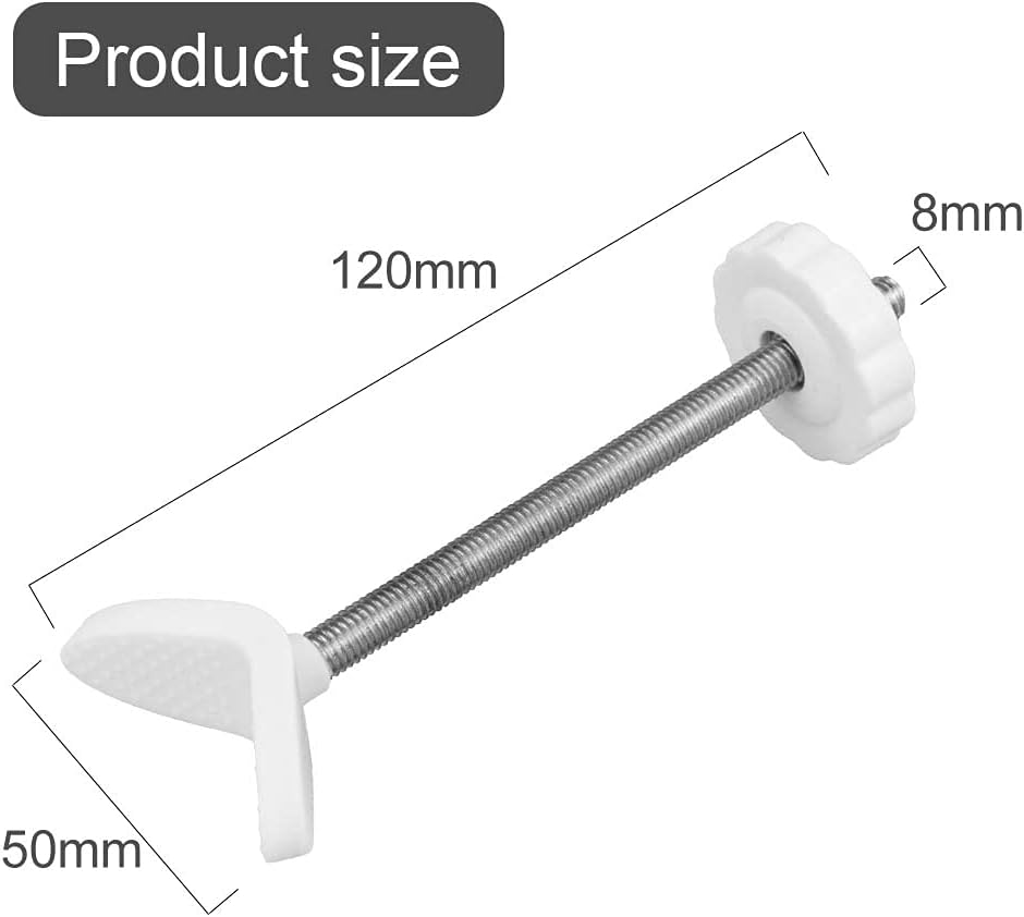 Sungrace 2 Pack Extra Long Y Spindle M8 Stair Banister Baby Gate Adaptors for Dreambaby Pressure Mounted Security and Pet Safety Gates (White, 8mm)