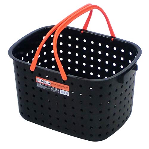 JEJアステージ ぶっこみバスケット ブラック 幅42.5×奥行32.8×高さ26.5cm ショッピングバスケット マイバスケット 収納 洗濯 キャンプ 日本製