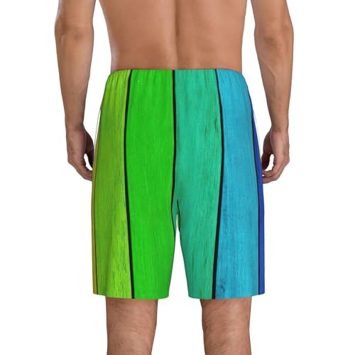 Pantalon de pyjama court homme arc-en-ciel léger short nuit multicolore