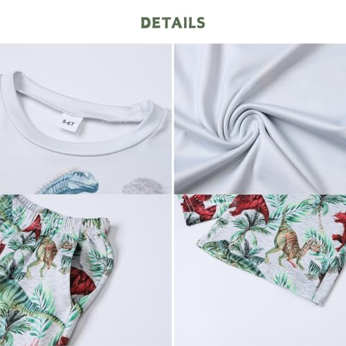Image of Ayzozuy Boy Clothes Colorblock Top + Drawstring Waist Shorts 2 Pieces Kid Summer Outfits Set