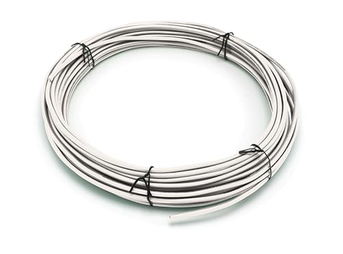 THE CIMPLE CO 10 Feet (3 Meter) - Insulated Solid Copper THHN/THWN Wire - 14 AWG, Residential, Commercial, Industrial, Grounding, Electrical Rated for 600 Volts - in White