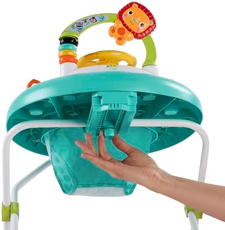 Bright Starts Zig Zag Zebra Katlanabilir Bebek Yürüteç, İlk Adımlar, Ayrılabilir Oyuncak İstasyon Işıkları ve Melodiler, Yüksekliği Ayarlanabilir, 6 Ay ve Üzeri - Görsel 6