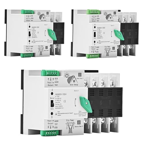 Interrupteur ATS double alimentation automatique 4P 125A circuit onduleur AC DC - 6