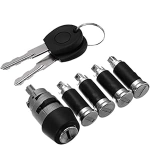 ProPlip 4 deursloten + sneeuwpop compatibel met Volkswagen T4 Transporter Caravelle MK IV 701837205 + 2 sleutels