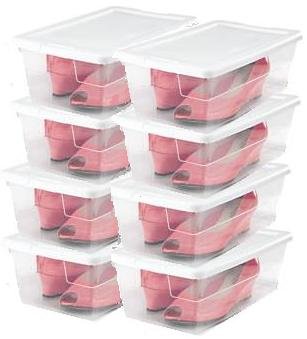 Hansi Naturals Women's Shoe Storage System 8 Pack Stackable