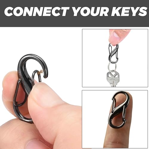 10 Stück Diebstahlsicherung Reißverschluss Anhänger Rucksackschloss Doppelverriegelung Karabinerhaken S Förmig Reißverschluss Clip für Zuhause Schlüssel Outdoor Aktivitäten
