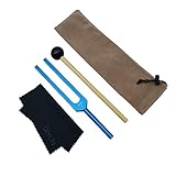 QIYUN Tuning Fork, 528 Hz Tuning Forks For Healing, DNA Repair Healing, and Perfect Healing Musical Instrument with Cleaning Cloth and Silicone Hammer, Blue