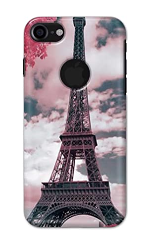 Image of Lovers Famous Place Eiffel Tower in Paris Hard Back Case Cover for Apple iPhone 7 Logo (4.7 inch) / iPhone 8 Logo (4.7 inch), A1778, A1660 Back Cover -(J5) VNS2227