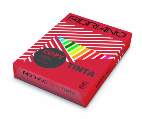 Fabriano F60521297 - Pack 500 hojas de papel, A4, 80 g, color rojo Cover