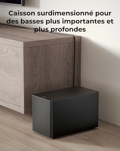 ULTIMEA 5.1ch Barre de Son TV avec Dolby Atmos, Système Audio Surround Home Cinéma, Barre de Son avec Caisson de Basses pour TV, 340W, Basses Réglables, App, Bluetooth 5.4, Poseidon M60 Boom – Image 5