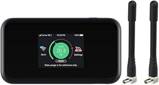Unlocked Vodafone MU5001 5G Mobile WiFi 6 Hotspot (Black). 3.8GBPS. NSA & SA 5G. Touch Screen. 4500mAh Battery. 2 x External Antennas. Works with any Network Sim. 2.4/5GHz Wi-Fi