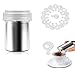 Wady 8 Dekoschablonen Kaffee Schablone Cappuccino Verzierer 1 Stück Schokolade Shaker Kakaostreuer