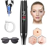 SUNBGRPYE Professioneller Pikosekundenstift, Blaulichttherapie, 9 Frequenzen + 4 IntensitäTsstufen, Zur Entfernung Von Muttermalen, Warzen, Pigmentflecken, TäTowierungen, LCD-Display Black