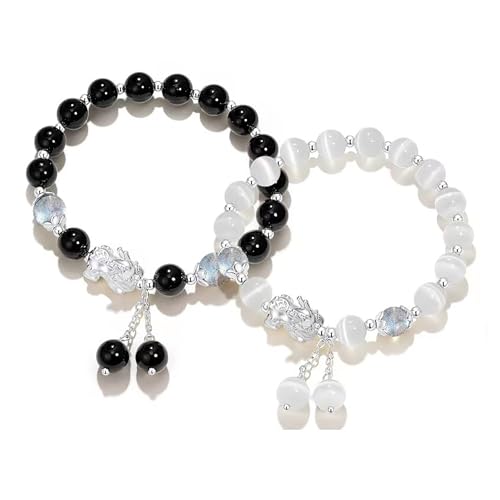 Bracelet Pi Yao en obsidienne noire pour calmer le stress et réussir