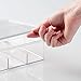 mDesign Plastic Divided First Aid Storage Box Kit with Hinge Lid for Bathroom, Cabinet, Closet - Organize Medicine, Ointments, Adhesive Bandages - 5 Sections, Ligne Collection, 2 Pack - Clear