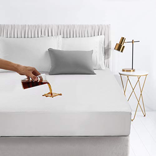 ABAKAN Queen Size Mattress Protector Waterproof Cooling Breathable Mattress Cover Bed Cover 18 Inch Deep Pocket Machine Washable Noiseless Bed Cover 60x80 Inch