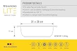 WOLL Diamond Lite brytfanna 31 × 26 cm, 6,0 l, ze szklaną pokrywką, nieprzywierająca brytfanna z odlewu aluminiowego, odporna na piekarniki, do ceramiki, gazu, elektryczności i halogenów, brytfanna