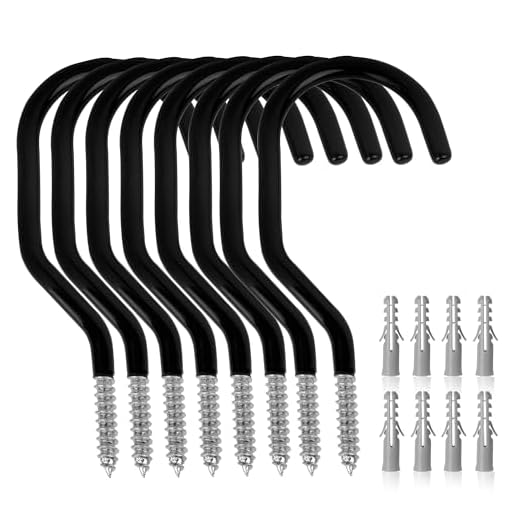 GURADESIGN 8-Pack Heavy Duty Bike Hook, Loading Capacity 100 LBS, 6 inch, Bike Hooks for Garage Wall and Garage Ceiling