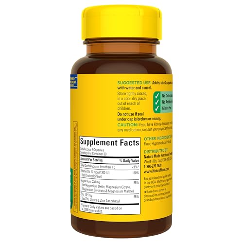 Nature Made Magnesium Complex Supplement with Vitamin D & Zinc, 60 Capsules - image 9