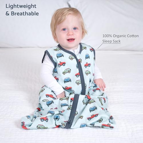 Image of LollyBanks Sleep Sack, 100% Cotton Neutral Baby Sacks, 0.5 TOG Sleep Sacks Lightweight with 2-Way Zipper
