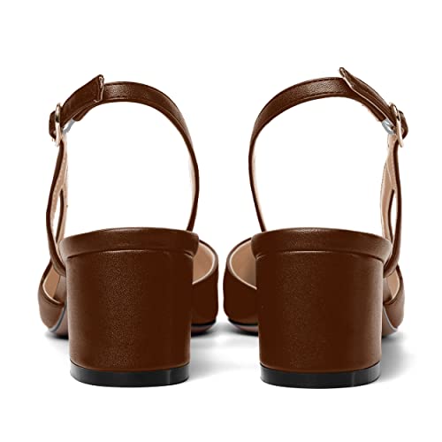 ROSERWISH Womens Matte Wedding Two Toned Fashion Slingback Pointed Toe Party Chunky Low Heel Pumps Dress Shoes 2 Inch4