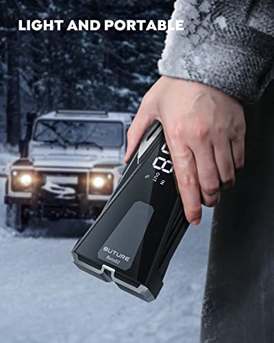 Buture Car Battery Jump Starter 2500A Jump Box (8.5L Gas/8.0L Diesel), Car Jumper Starter Portable Car Jump Starter Battery Pack With Extended Smart Jumper Cables, Quick Charge, Large Display, Lights #TOP4