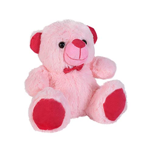 Image of Ultra 07 inch Jolly Teddy Bear Fully Stuffed Soft Plush Toy for Kids in Pink Animal Toy Gift Birthday Anniversary Christmas Diwali Home Decore