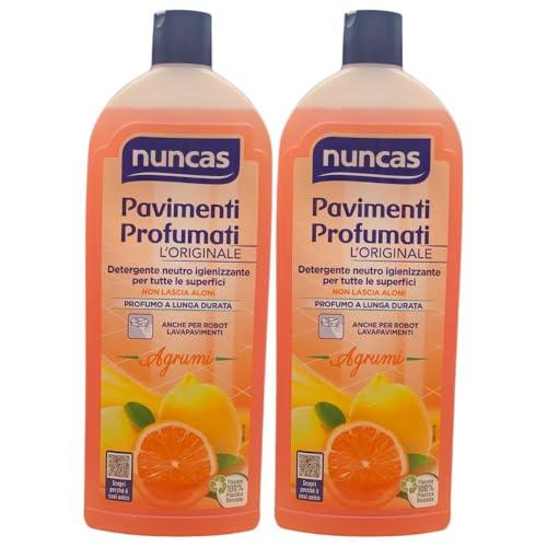Detergente Neutro Igienizzante, Pavimenti Profumati, Profumo a Lunga Durata, Senza Risciacquo, Disponibile in Varie Profumazioni (2 Unità, Agrumi)