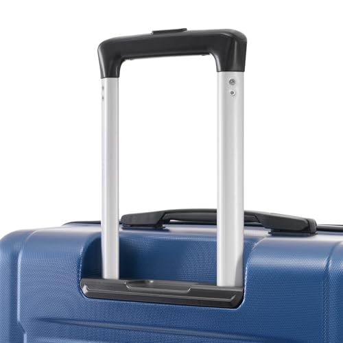 2 Piece Expandable Luggage Set with Spinner Wheels, Lightweight ABS Suitcase, 20in and 24in, Blue4