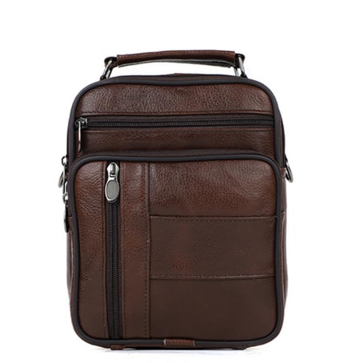 Real Leather Samll Messenger Bag for Men Casual Sling Business Handbag Shoulder Crossbody Work Daily Bag Vintage Men's Purse4