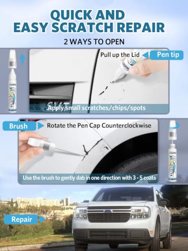 Image of Ice /Quick Silver /Switchblade Met(GAN /9W5 /WA636R /WA8636 /17) Touch Up Paint for Chevrolet, Car Paint Scratch Repair Remover Pen Color Exact Match, Easy to Fix and use Chips and Nicks Scuff