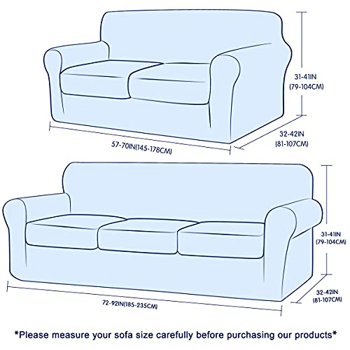 image for SUBRTEX Sofa Slipcover with Separate Cushion Couch Cover 2-Seaters 3-S