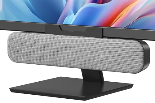ZETIY Enceinte PC, USB Haut-Parleur PC pour Moniteur, Mini Barre de Son avec Clipser pour Ordinateur Portable, Ordinateur de Bureau, Téléphone, Tablette -...