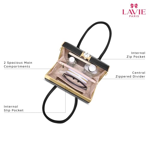 Image of LAVIE PARIS Women's Gazelle Frame Satchel Bag | Satchel Handbag for Work | Ladies Purse | Stylish Shoulder Bag | Gift for Women